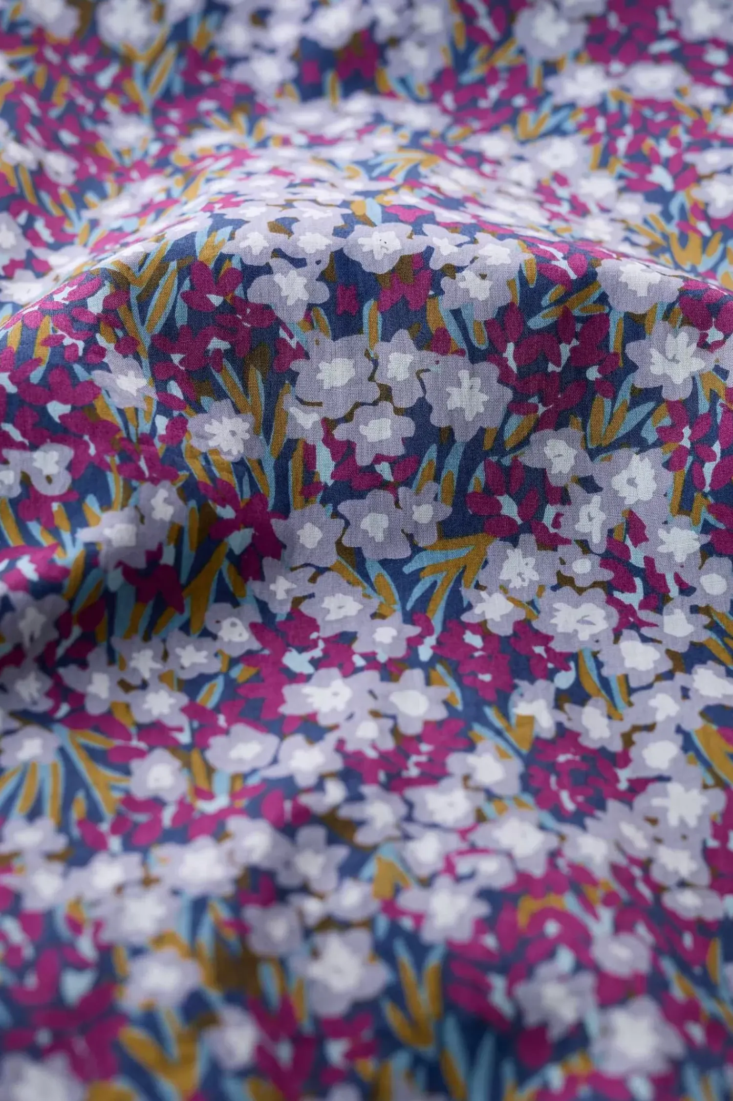 Dresses<Seasalt Cornwall Fawn Organic Cotton Waisted Midi Dress Heather Fields Verbena