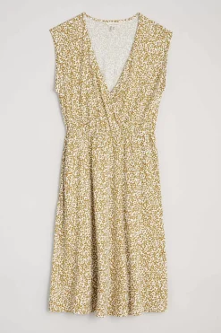 Dresses<Seasalt Cornwall Faye Sleeveless Mock Wrap Dress Hedge Mark Ditsy Pear