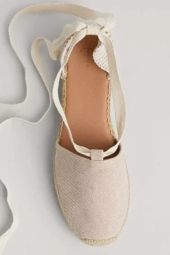 Shoes<Seasalt Cornwall Fern Path Ankle Tie Cotton Espadrilles Natural