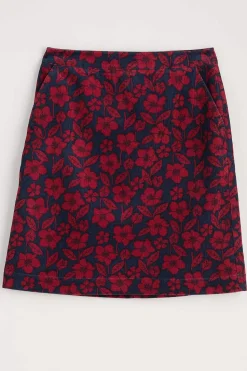 Skirts<Seasalt Cornwall Ferry Crossing Needlecord Skirt Collaged Rose Maritime Jam