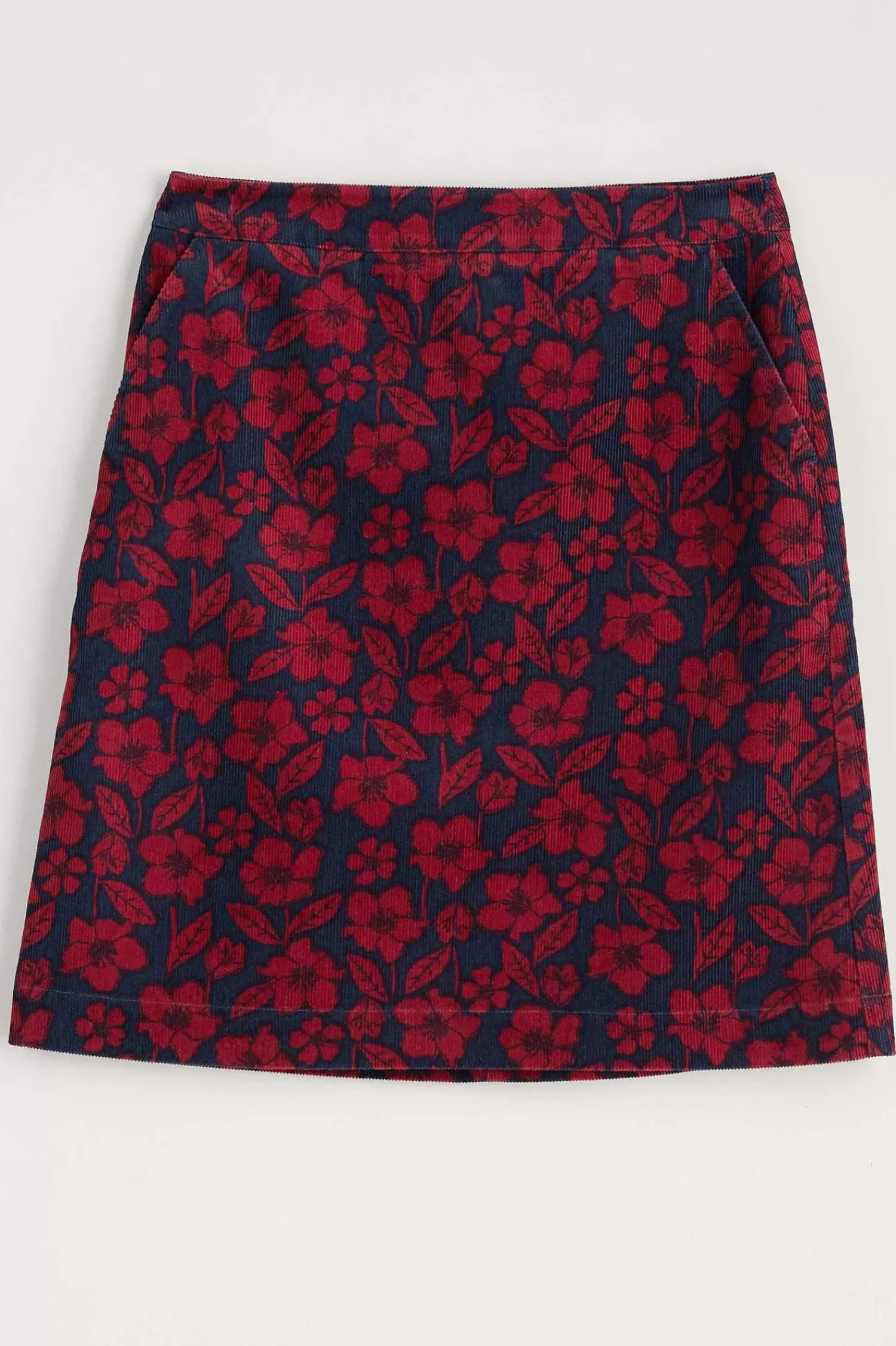 Skirts<Seasalt Cornwall Ferry Crossing Needlecord Skirt Collaged Rose Maritime Jam