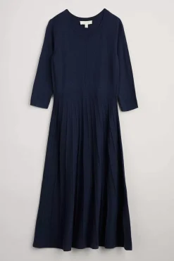 Dresses<Seasalt Cornwall Folk Song Knitted Midi Dress Maritime