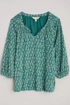 Tops<Seasalt Cornwall Garlanding Jersey Top Kelp Stamp Helford