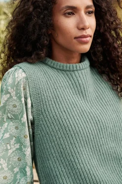 Knitwear<Seasalt Cornwall Gull Rising Knitted Vest Rosemary