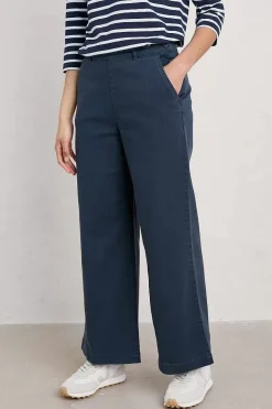 Trousers & Shorts<Seasalt Cornwall Hannafore Wide Leg Trousers Maritime