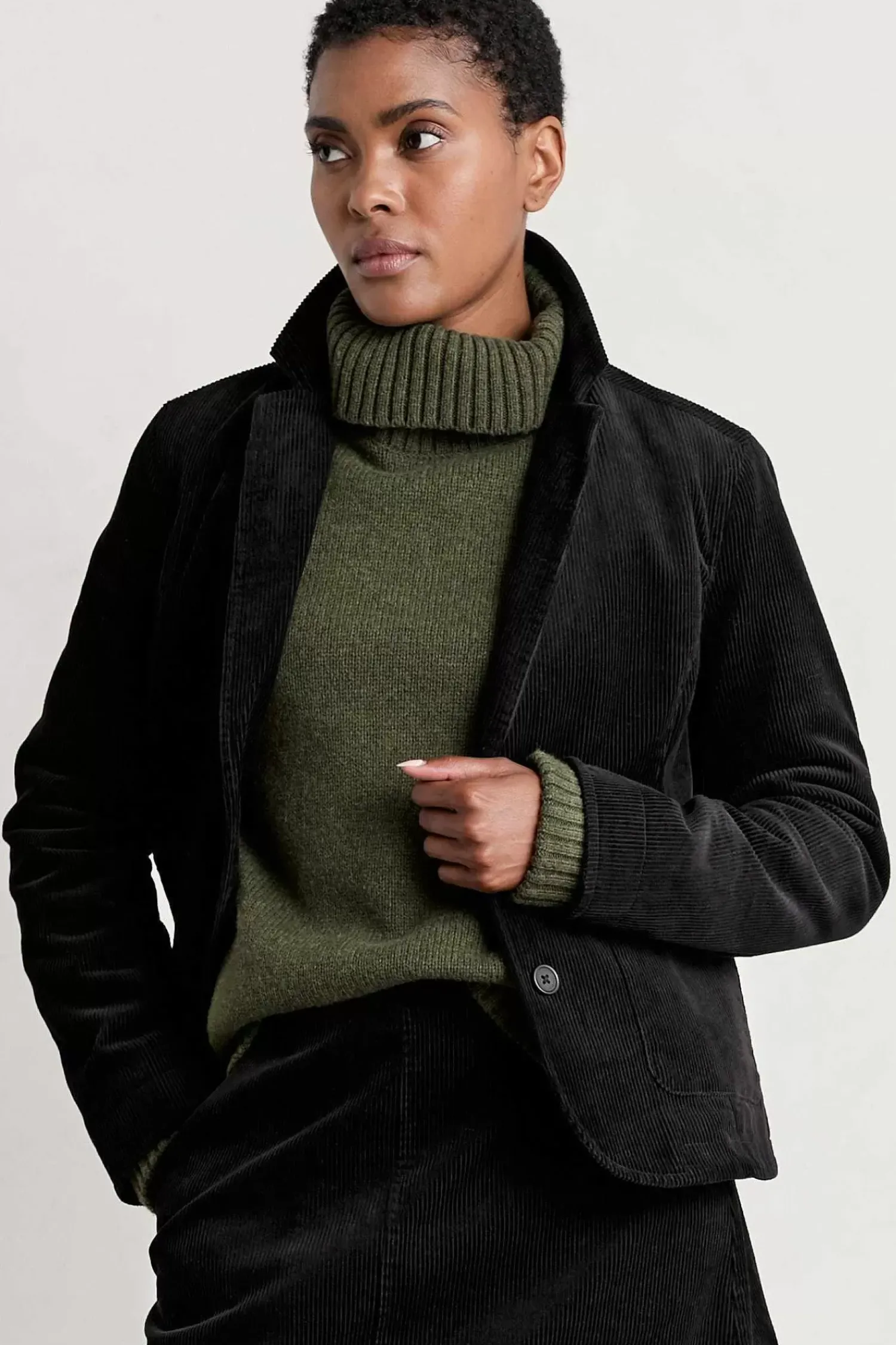 Coats & Jackets<Seasalt Cornwall Heald Cord Blazer Onyx