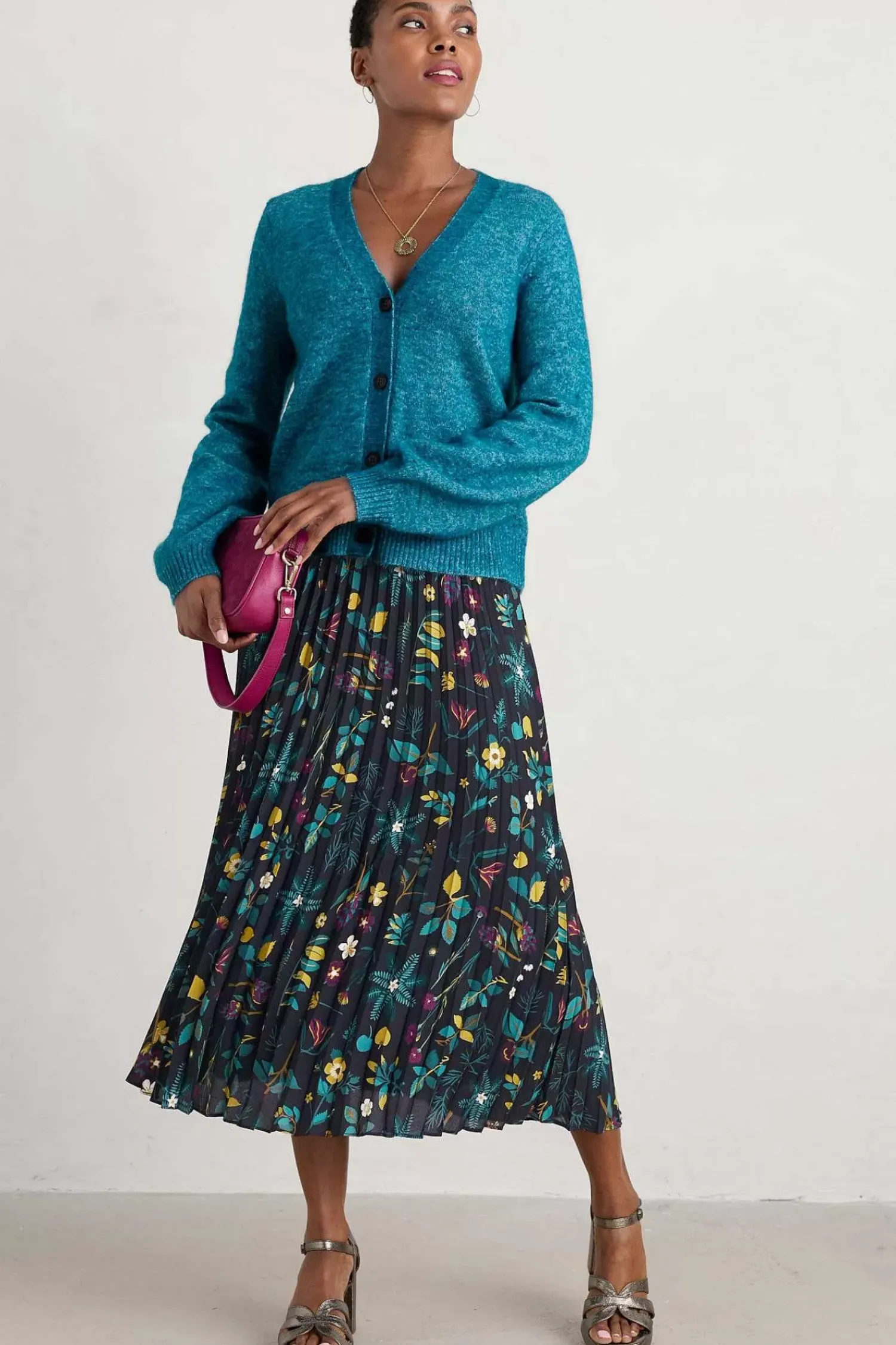 Skirts<Seasalt Cornwall Heatherbank Midi Skirt Botanical Sampler Onyx