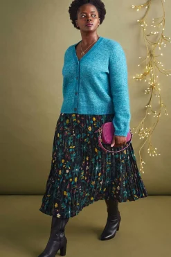 Skirts<Seasalt Cornwall Heatherbank Midi Skirt Botanical Sampler Onyx