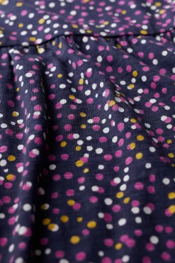 Dresses<Seasalt Cornwall Heron Dip Tiered Jersey Dress Dotted Paint Crocus