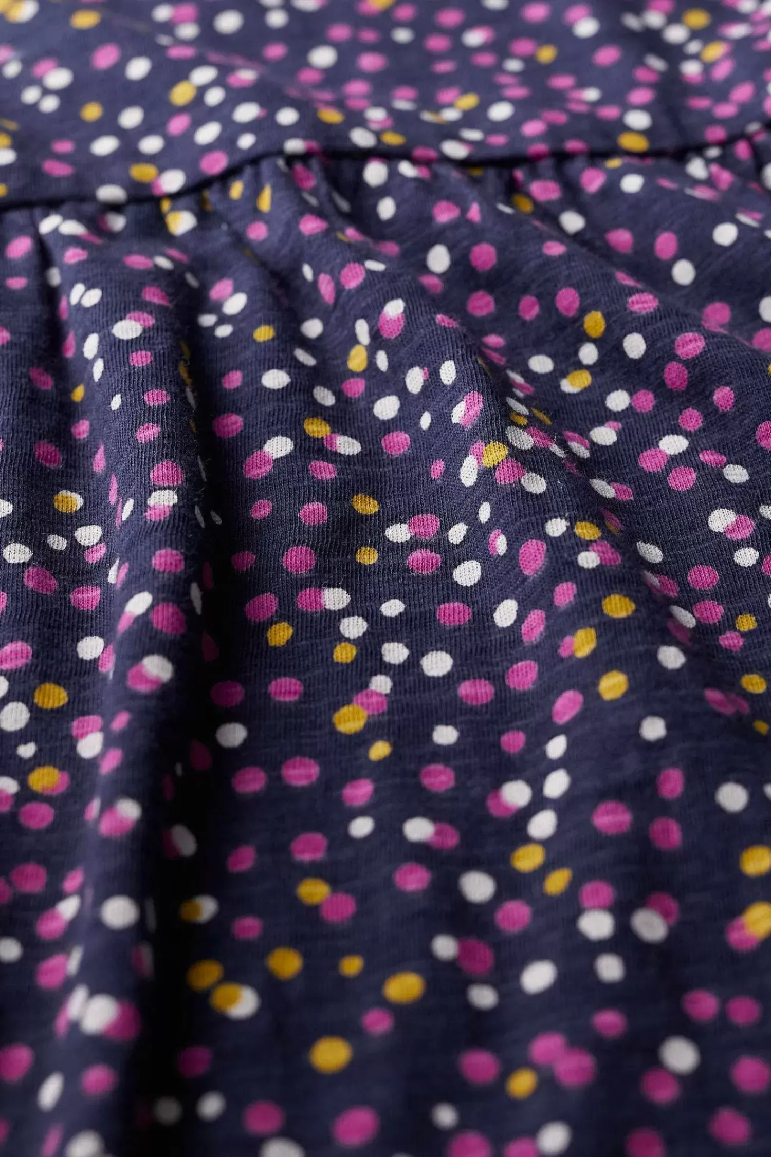 Dresses<Seasalt Cornwall Heron Dip Tiered Jersey Dress Dotted Paint Crocus