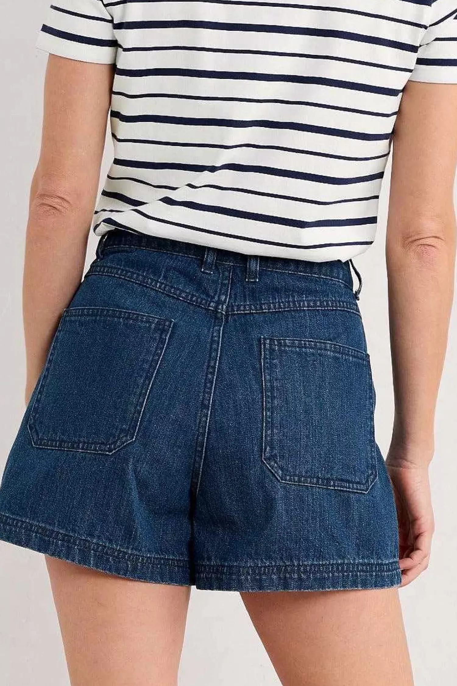 Trousers & Shorts<Seasalt Cornwall Holloway Denim Shorts Mid Wash Tide