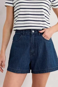 Trousers & Shorts<Seasalt Cornwall Holloway Denim Shorts Mid Wash Tide