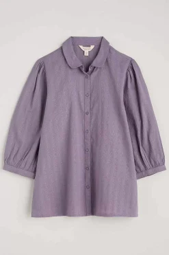 Tops<Seasalt Cornwall Hope Cottage Organic Cotton Check Blouse Grape Thistle