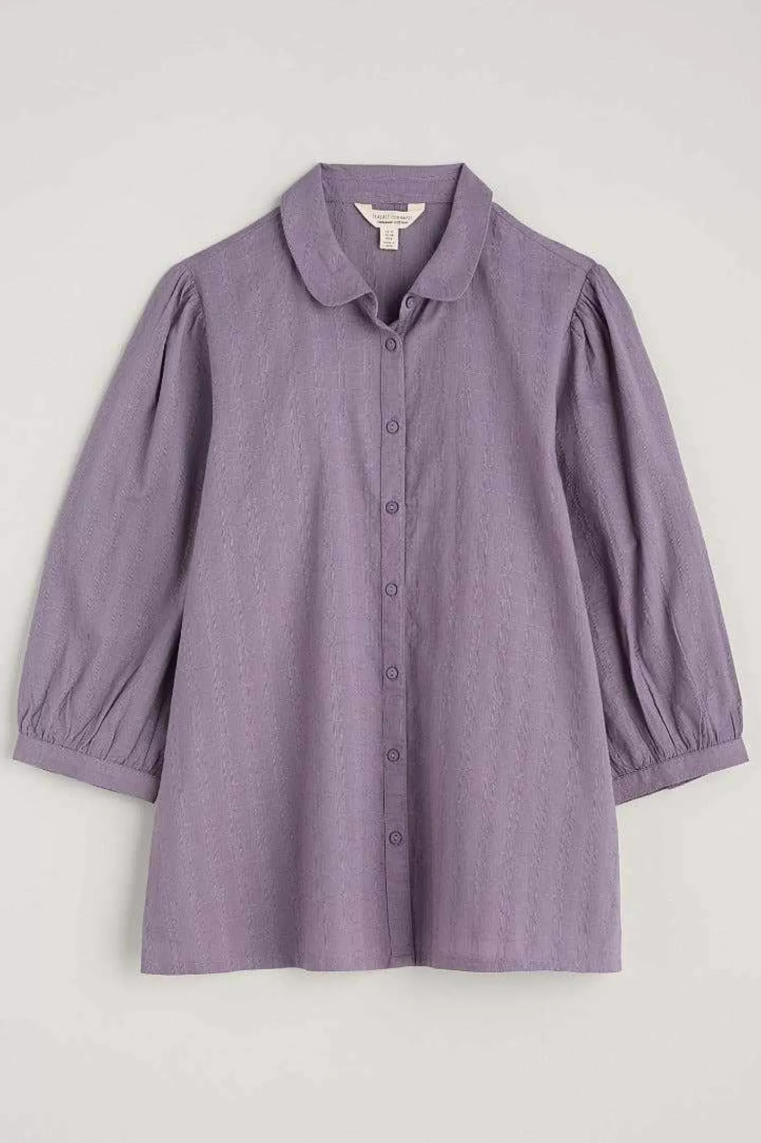 Tops<Seasalt Cornwall Hope Cottage Organic Cotton Check Blouse Grape Thistle