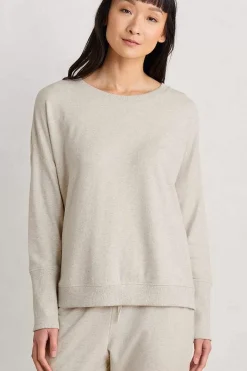 Tops<Seasalt Cornwall Hunter's Moon Organic Cotton Sweatshirt Melange Chalk