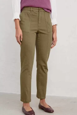 Trousers & Shorts<Seasalt Cornwall Issey Slim Leg Trousers Laurel