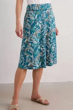 Skirts<Seasalt Cornwall Jessica Grace A-Line Jersey Skirt Kelp Forest Ocean Drift