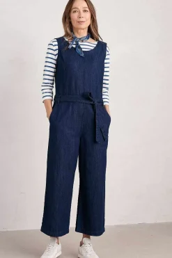 Trousers & Shorts<Seasalt Cornwall Kenethel Sleeveless Wide Leg Jumpsuit Dark Indigo Wash