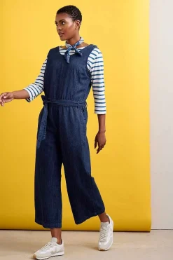 Trousers & Shorts<Seasalt Cornwall Kenethel Sleeveless Wide Leg Jumpsuit Dark Indigo Wash