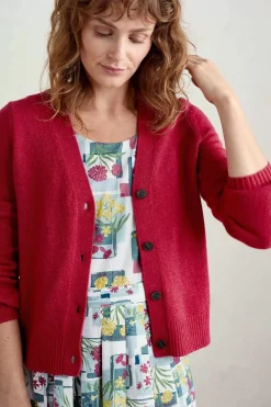 Knitwear<Seasalt Cornwall Lambe Creek V-Neck Cardigan Sedum