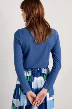 Tops<Seasalt Cornwall Landing Roll Neck Top (Gots) Blue Jay