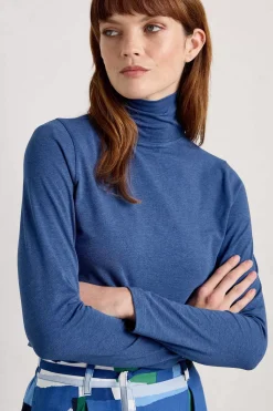 Tops<Seasalt Cornwall Landing Roll Neck Top (Gots) Blue Jay