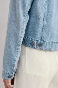 Coats & Jackets<Seasalt Cornwall Levan Well Denim Jacket Light Wash Rain Slub