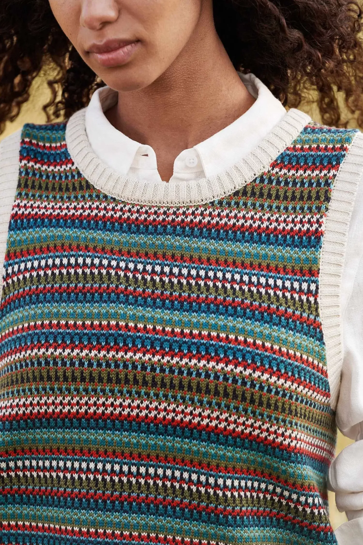 Knitwear<Seasalt Cornwall Little Grebe Fair Isle Vest Paving Path Seaway Multi