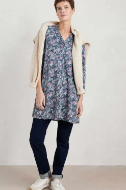 Tunics<Seasalt Cornwall Long Sight Jersey Tunic Floral Moor Enamel