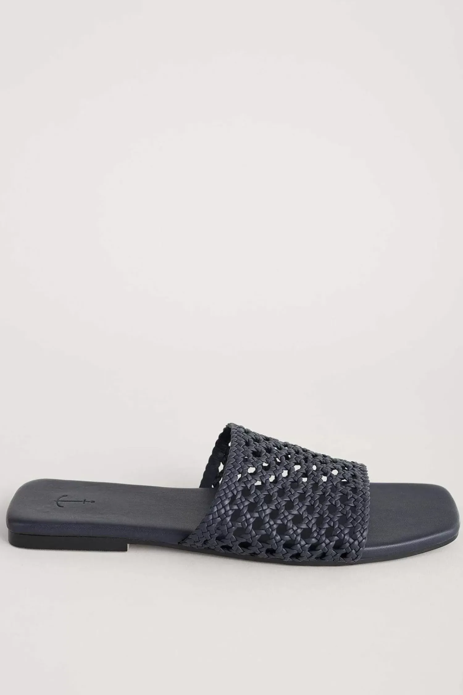 Sandals<Seasalt Cornwall Lost Cove Flat Leather Mule Sandals Inkwell