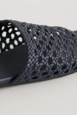 Sandals<Seasalt Cornwall Lost Cove Flat Leather Mule Sandals Inkwell