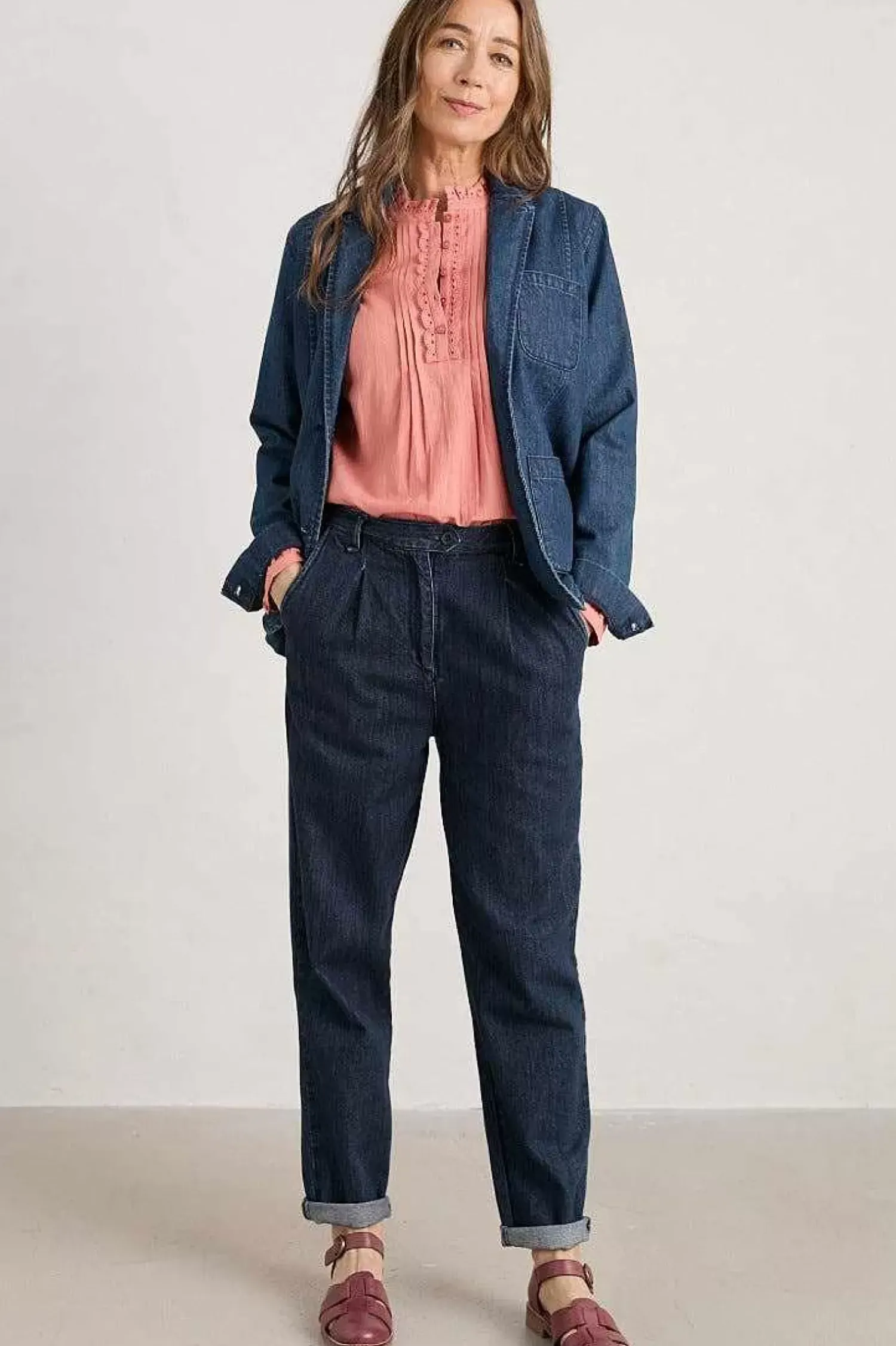 Trousers & Shorts<Seasalt Cornwall Marsland Denim Trousers