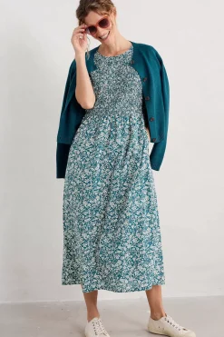 Dresses<Seasalt Cornwall Meadowsweet Short Sleeve Dress Creekside Floral Mast