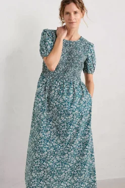 Dresses<Seasalt Cornwall Meadowsweet Short Sleeve Dress Creekside Floral Mast