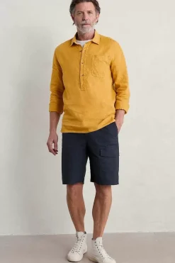 Tops & T-Shirts<Seasalt Cornwall Men's Artist's Linen Shirt Brimstone