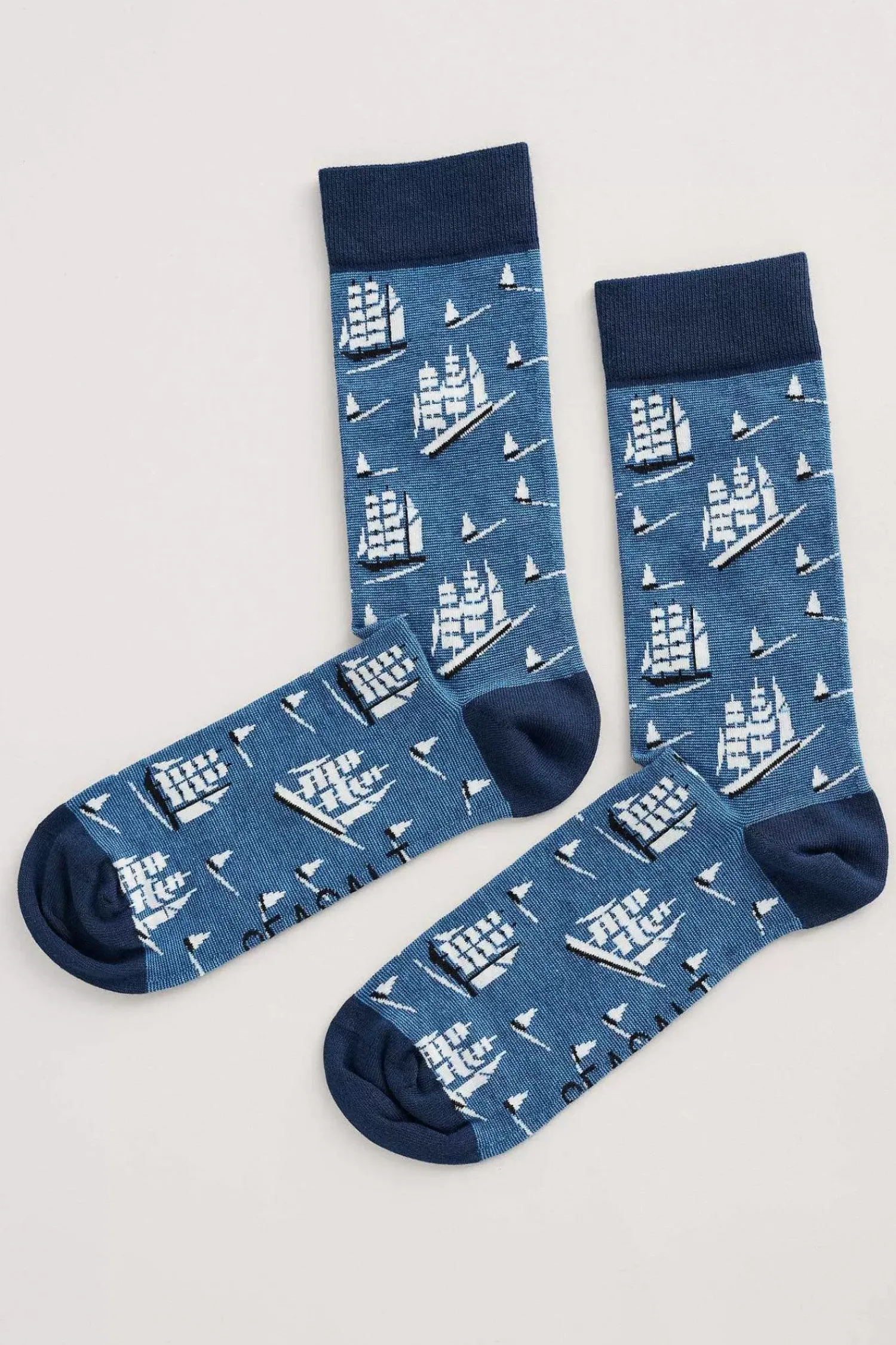 Socks<Seasalt Cornwall Men's Arty Organic Cotton Socks Spirit Sail Raincloud