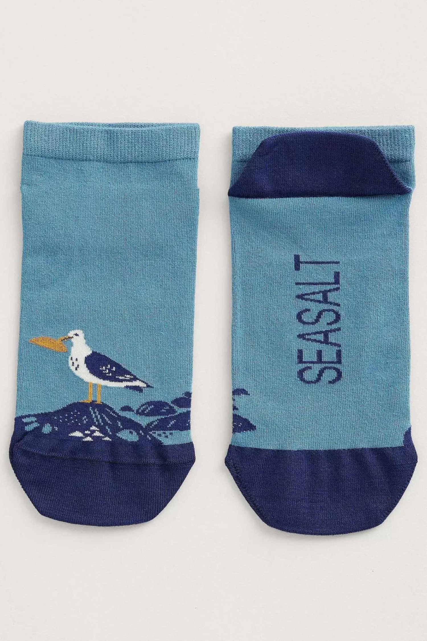 Socks<Seasalt Cornwall Men's Arty Trainer Socks Sea Mist Schooner