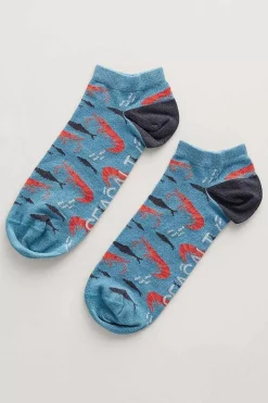 Socks<Seasalt Cornwall Men's Arty Trainer Socks Sea Mist Schooner