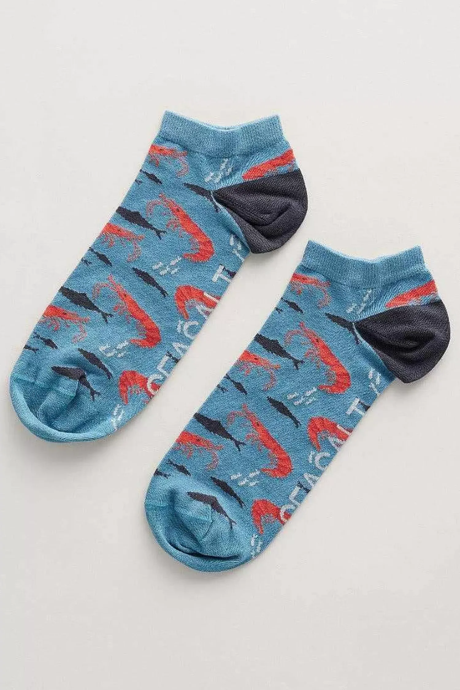Socks<Seasalt Cornwall Men's Arty Trainer Socks Sea Mist Schooner