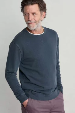Tops & T-Shirts<Seasalt Cornwall Men's Bolitho Organic Cotton Sweatshirt Dark Ship