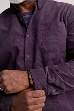 Tops & T-Shirts<Seasalt Cornwall Men's Cannis Cord Shirt Aubergine