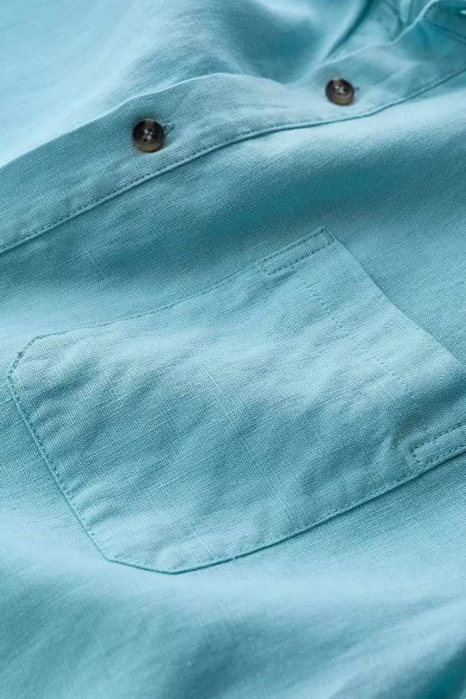 Tops & T-Shirts<Seasalt Cornwall Men's Carne Short Sleeve Linen Shirt Sky