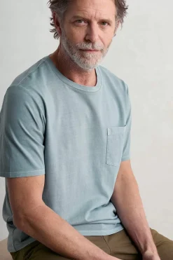 Tops & T-Shirts<Seasalt Cornwall Men's Carreck Pigment-Dyed T-Shirt Light Wade