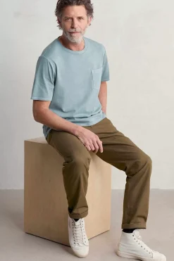 Tops & T-Shirts<Seasalt Cornwall Men's Carreck Pigment-Dyed T-Shirt Light Wade