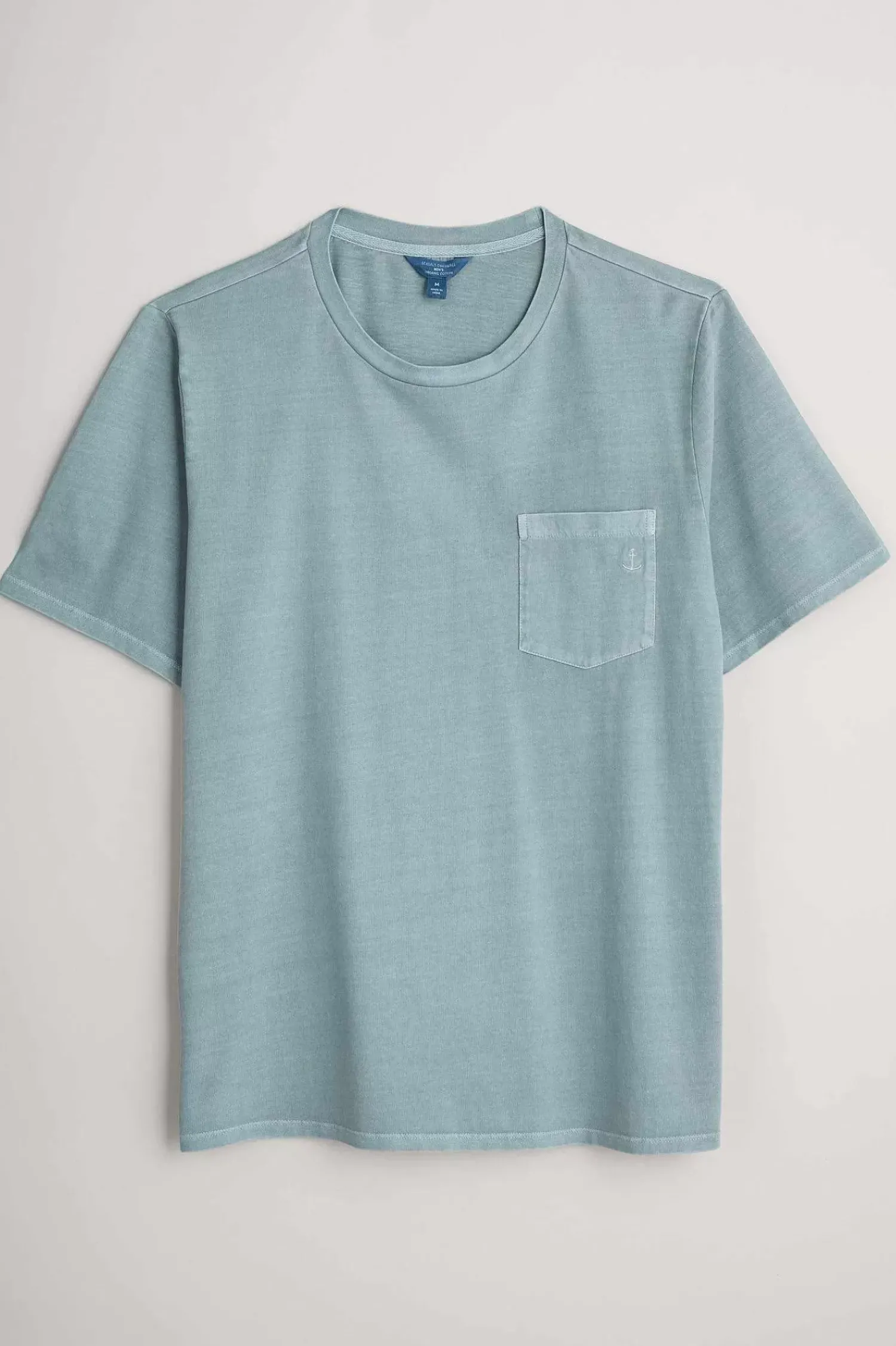 Tops & T-Shirts<Seasalt Cornwall Men's Carreck Pigment-Dyed T-Shirt Light Wade