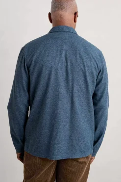 Tops & T-Shirts<Seasalt Cornwall Men's Chandlery Flannel Overshirt Squall