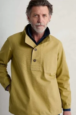 Tops & T-Shirts<Seasalt Cornwall Men's Clay Stone Organic Cotton Pullover Smock Oregano