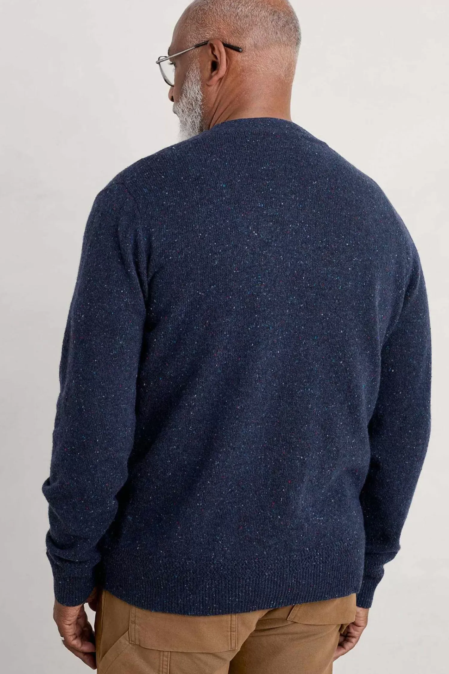 Knitwear<Seasalt Cornwall Men's Cleer Lambswool Blend Cardigan French Blue