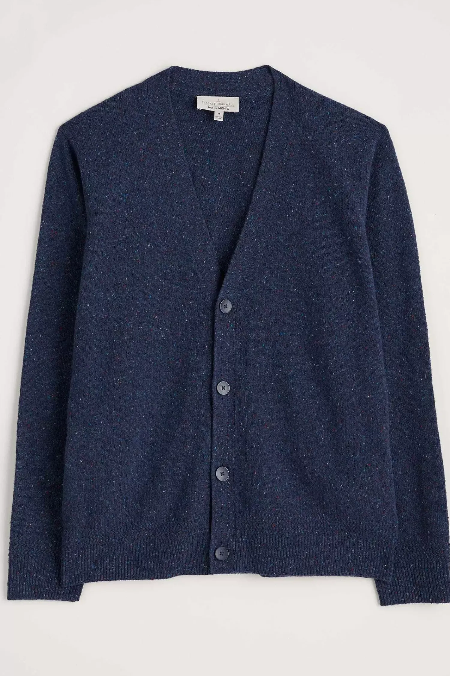 Knitwear<Seasalt Cornwall Men's Cleer Lambswool Blend Cardigan French Blue