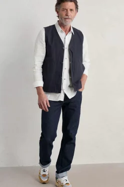Tops & T-Shirts<Seasalt Cornwall Men's Curator Linen Shirt Salt